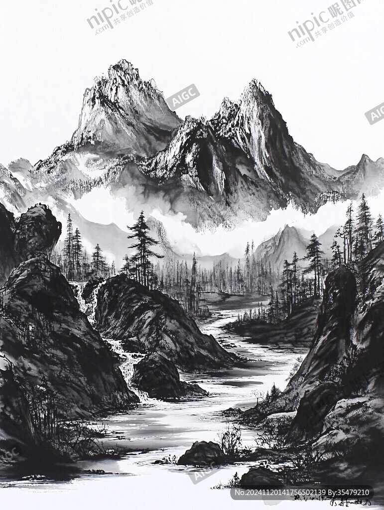 新中式雪山