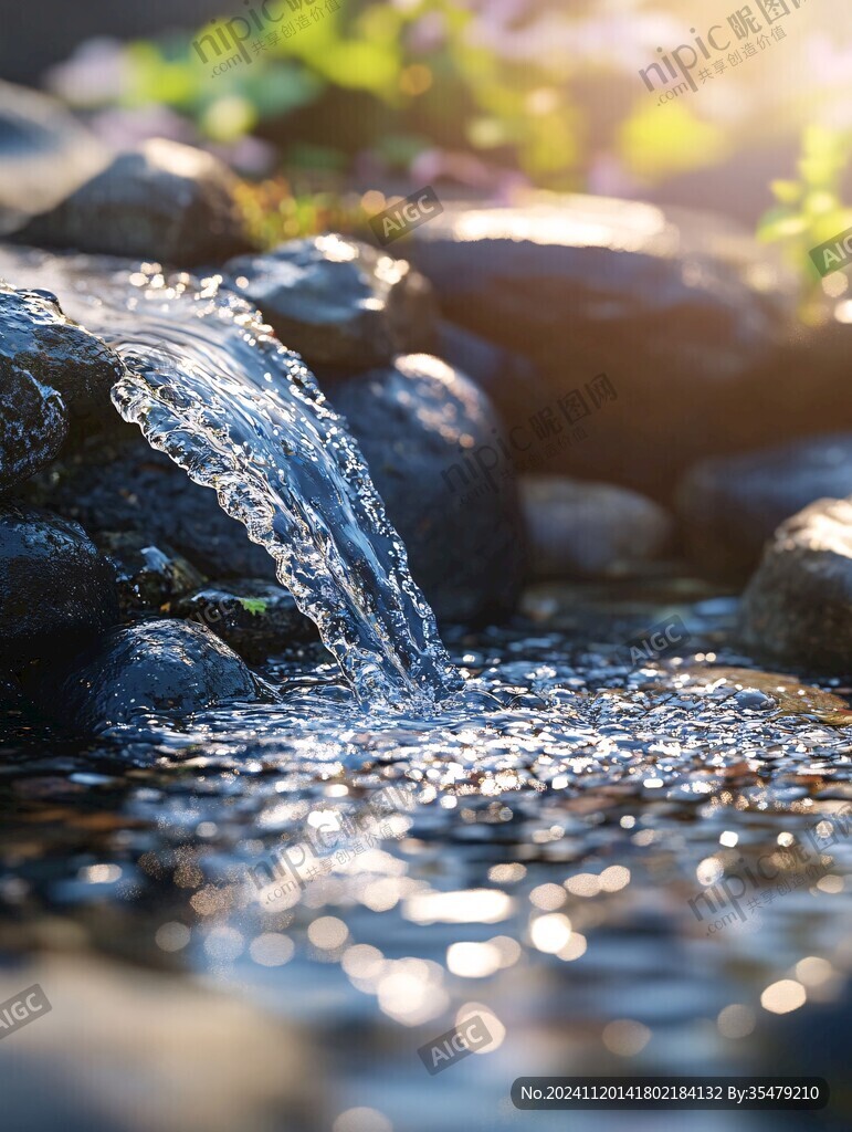 小溪流晴朗