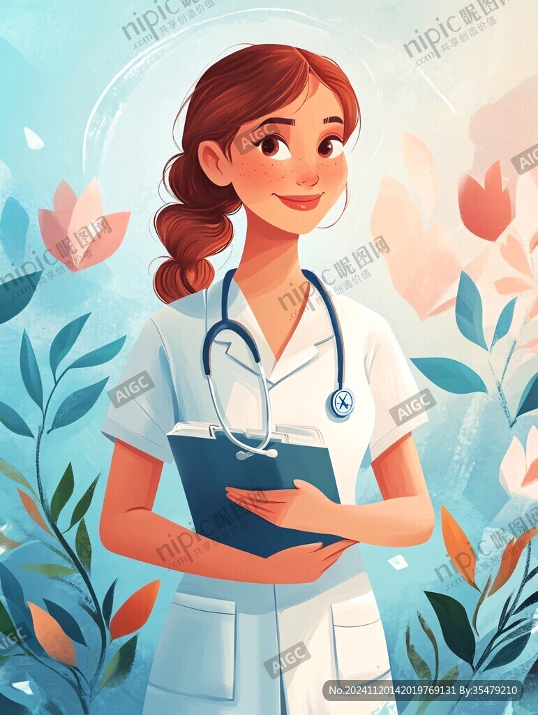 女性医生插画