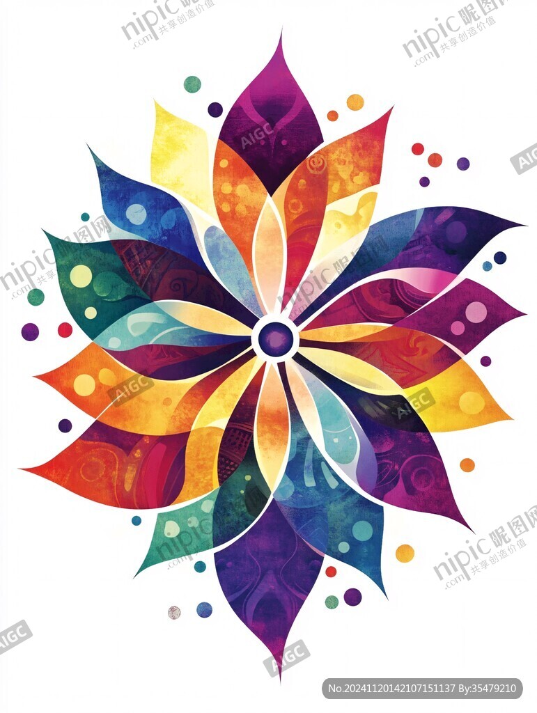 彩色个性花纹图案