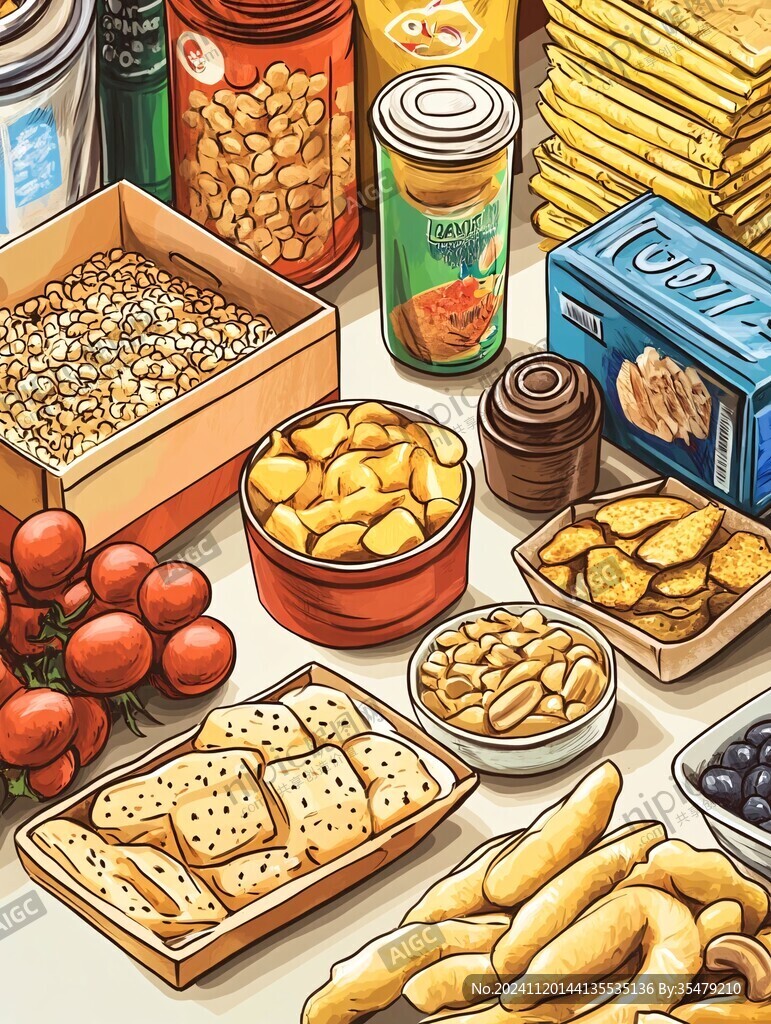 食品零食插画
