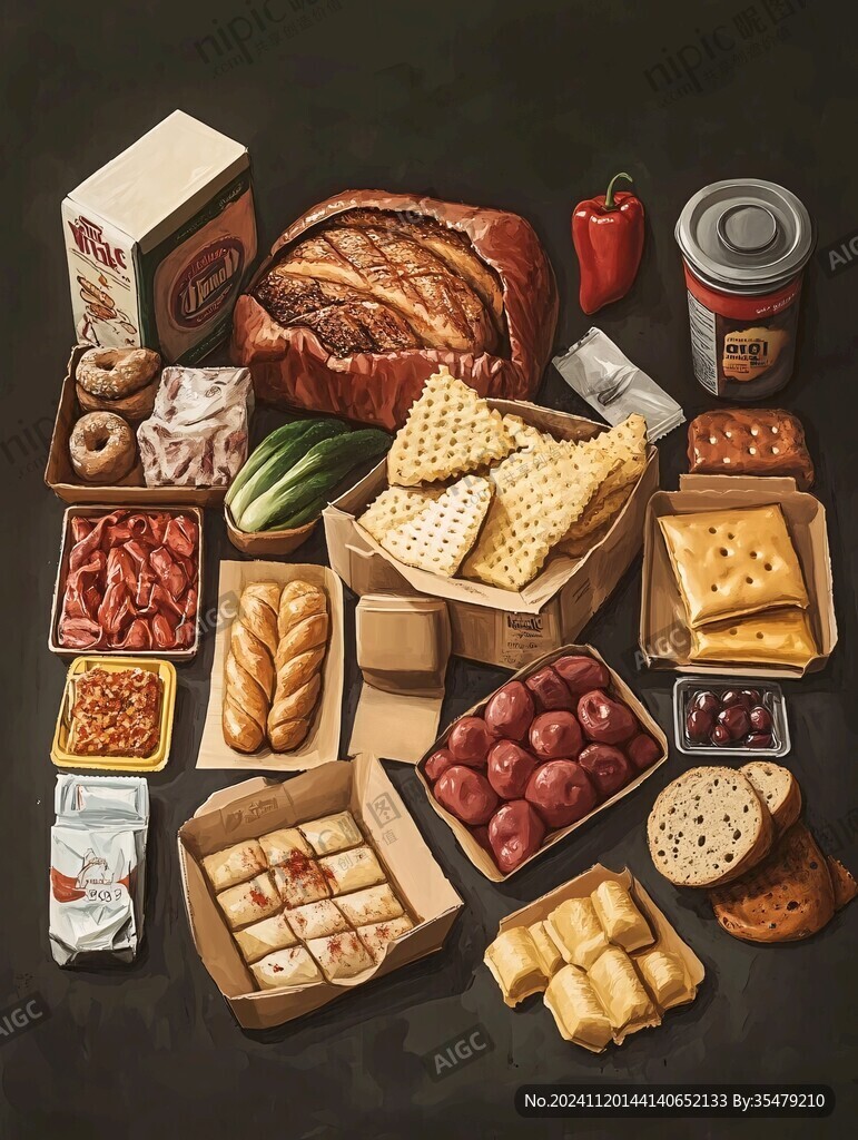 食品零食插画