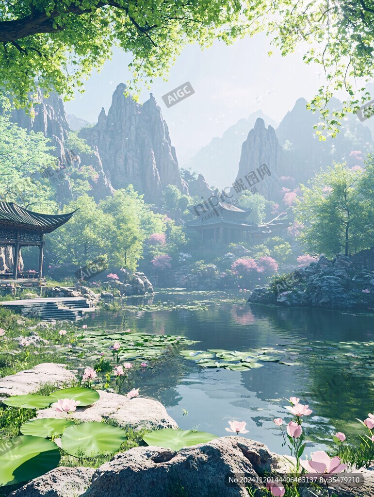 古风山水场景
