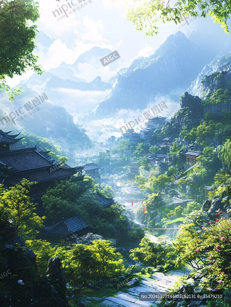 古风山水场景