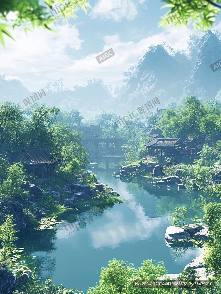 古风山水场景