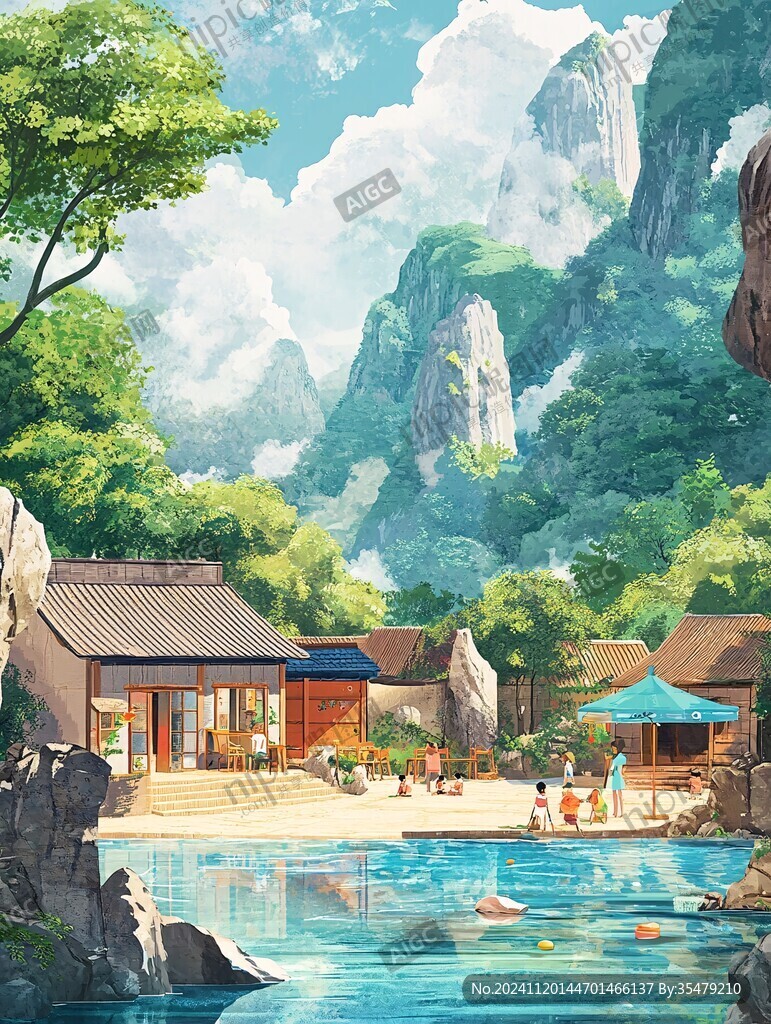 雁荡山插画