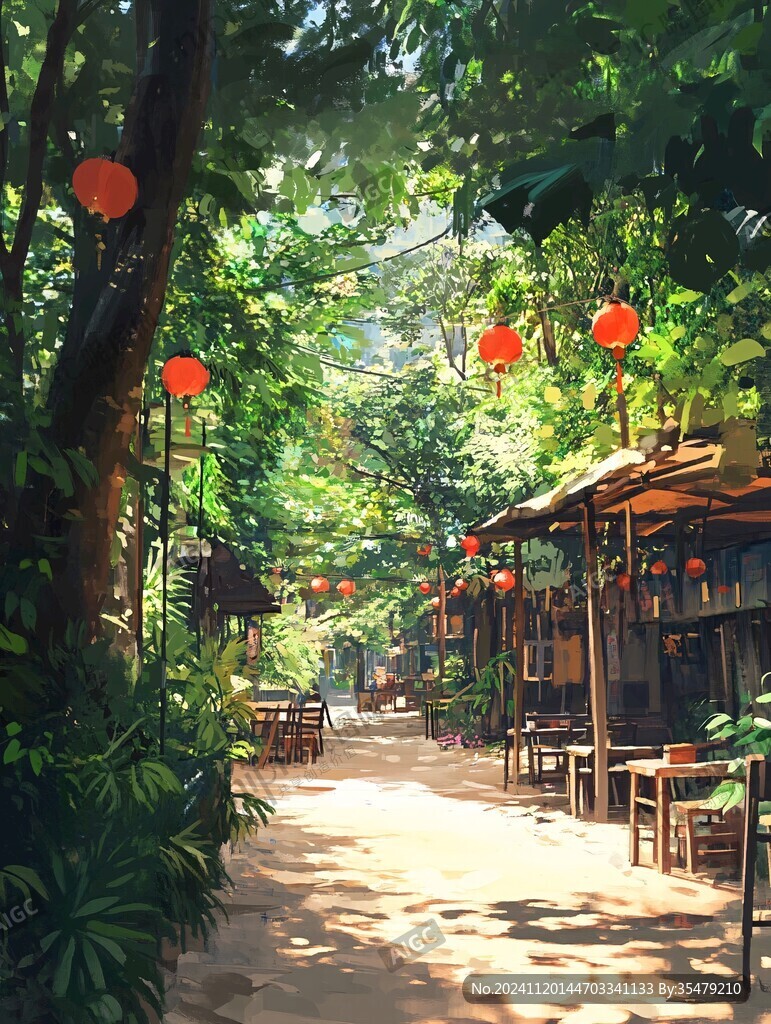 动漫场景插画
