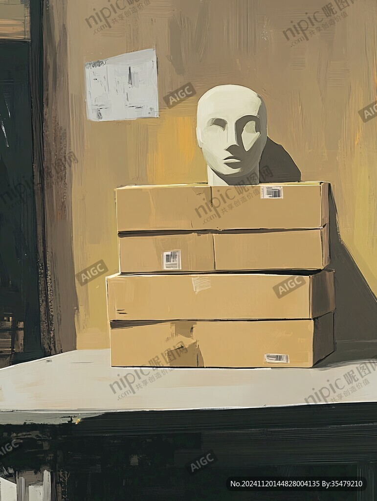 手纸盒包装插画