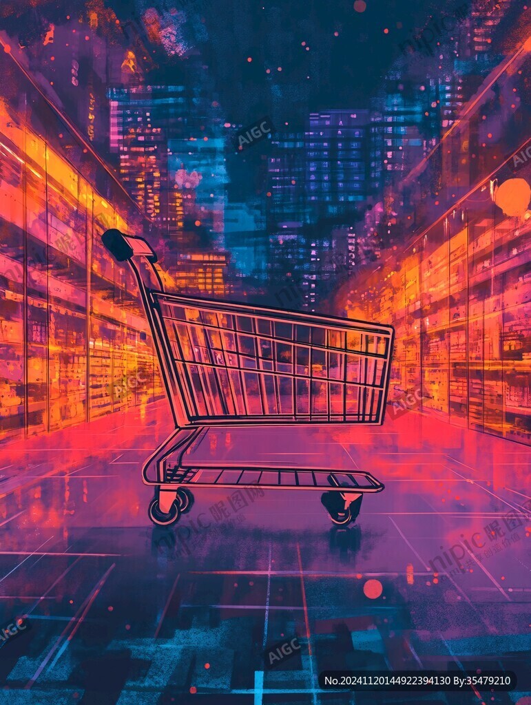 购物车插画