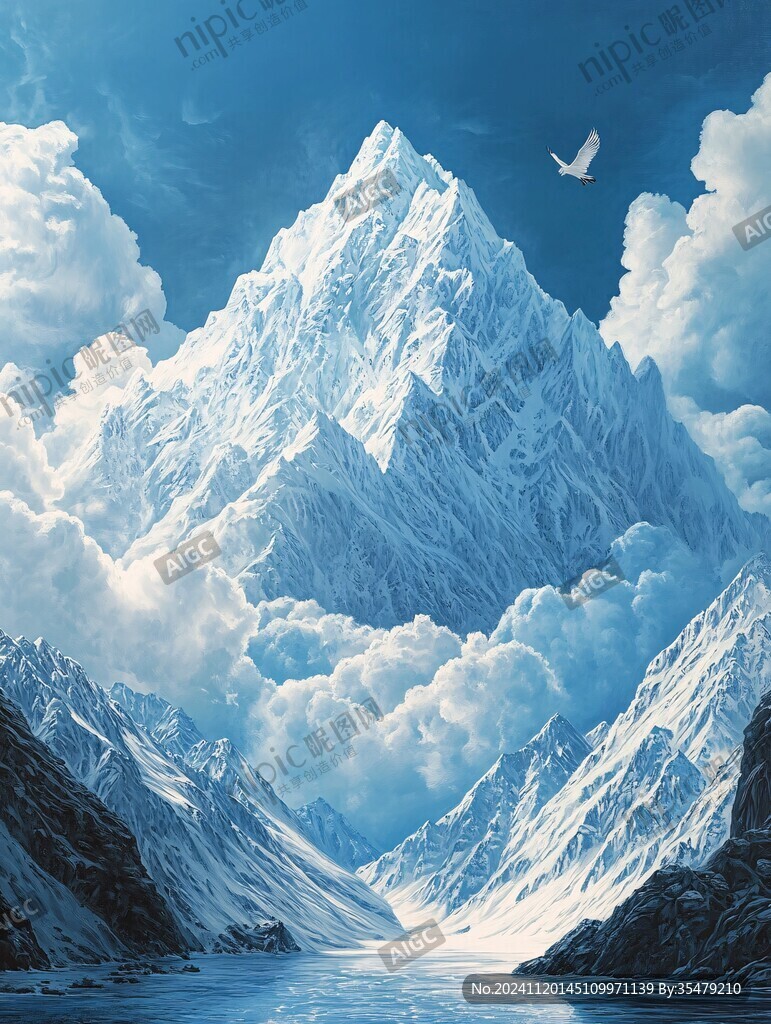 雪峰油画