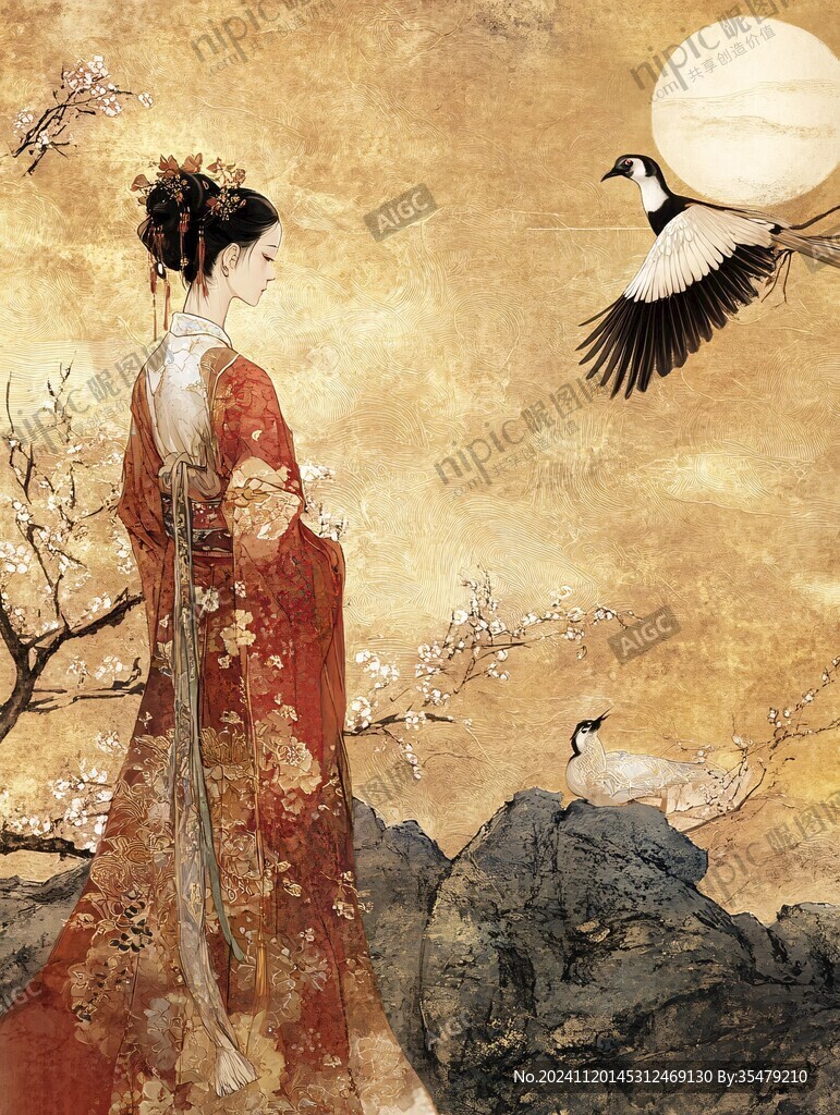 工笔古风原创插画