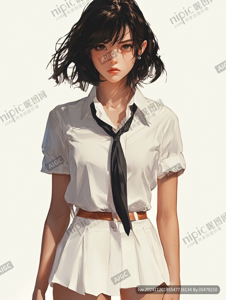 高精女孩原画稿