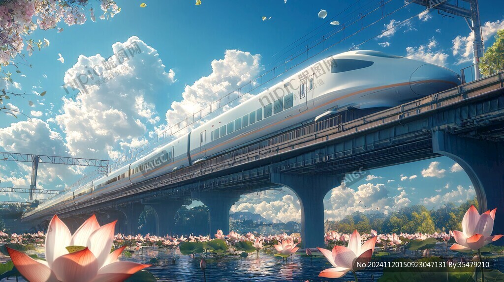 花海上的高铁