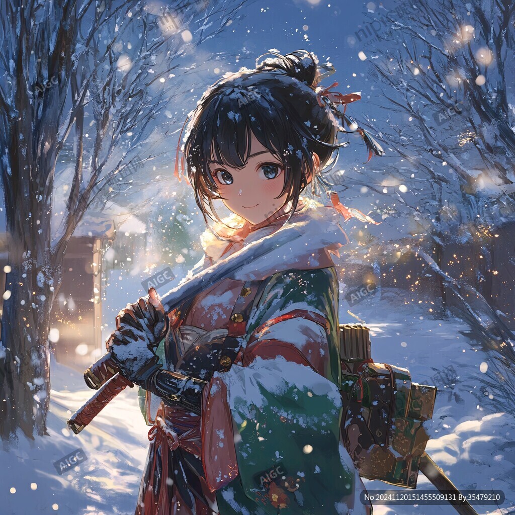 常盘御前雪中之图