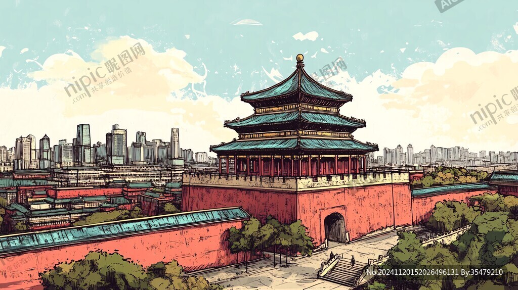 崇安阁插画