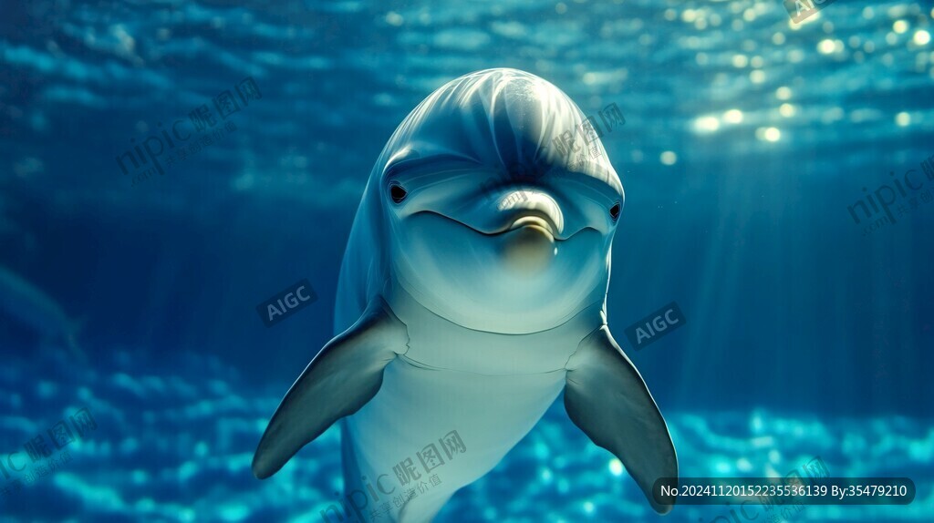 3d海豚卡通壁画