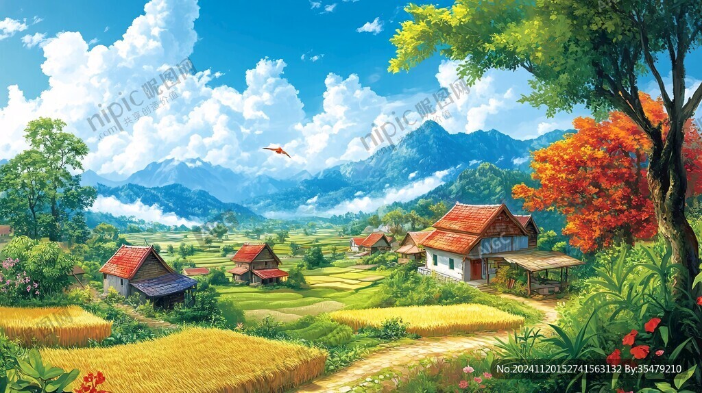 唯美农村场景