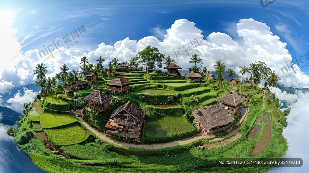 360度全景田园