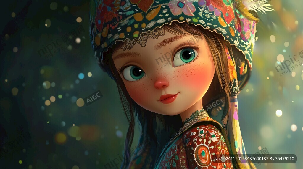 q版少数民族女孩