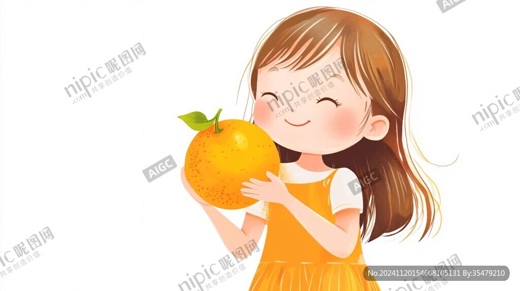 耙耙柑包装人物插画