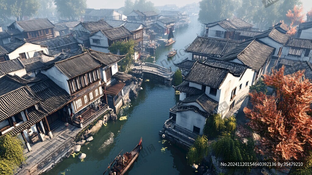 江南水乡模拟场景