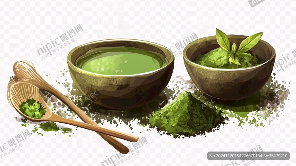 抹茶插画