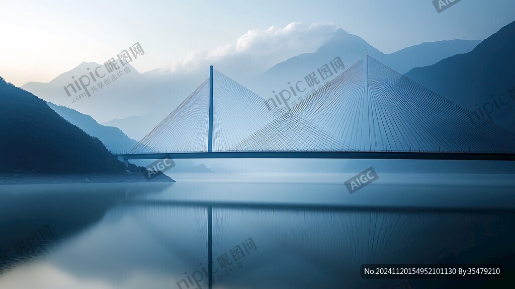 舟岱大桥插画