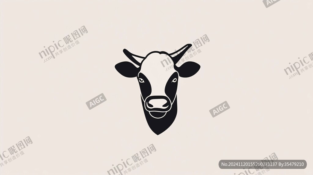 奶牛形象logo