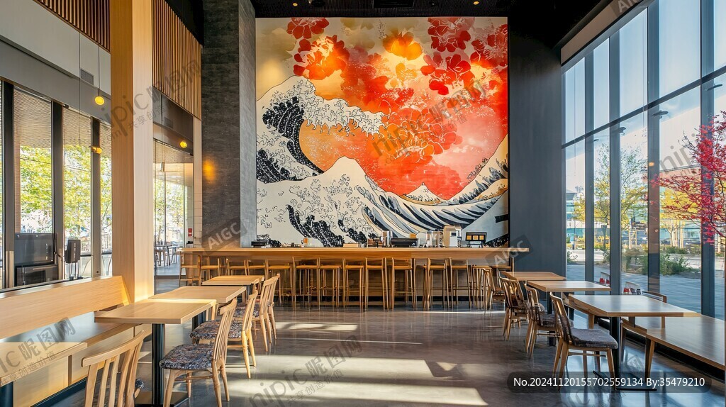 日式餐厅墙饰东洋画作
