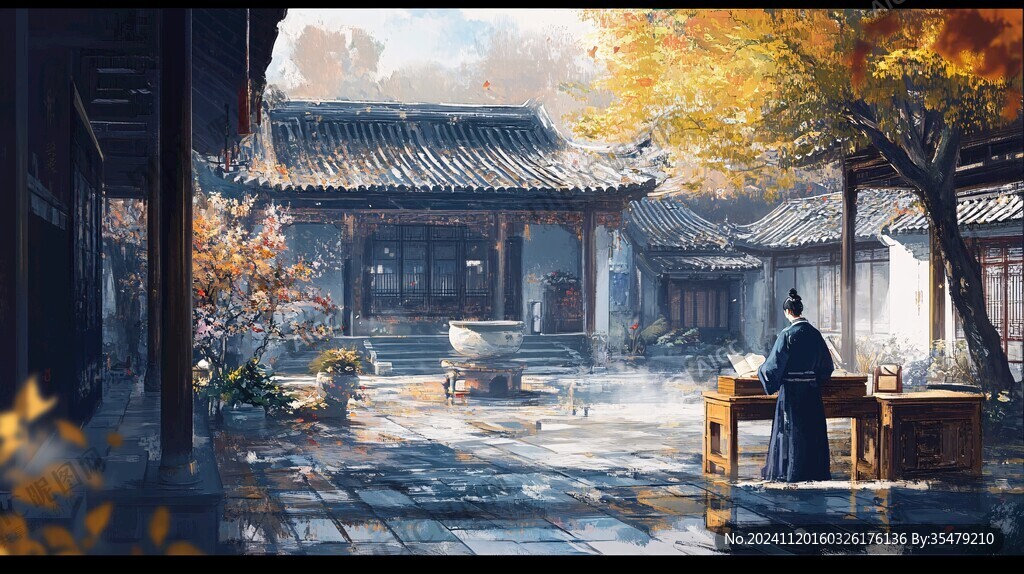 烟雨楼插画