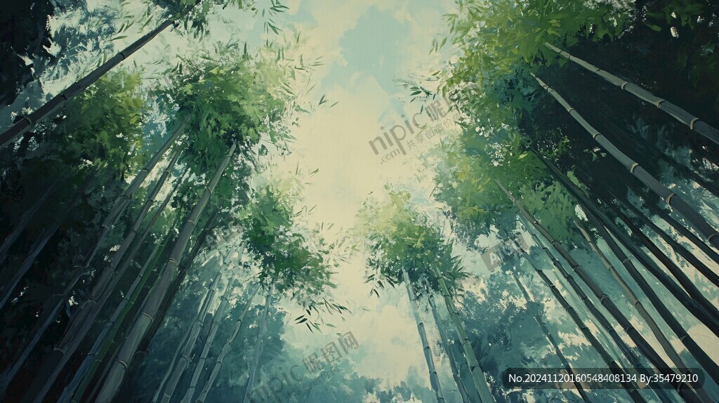 动感竹林背景