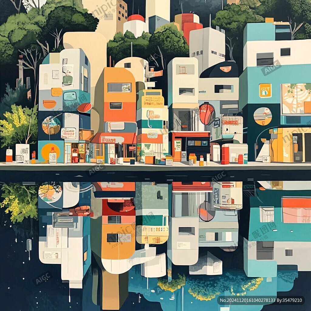 城市包装插画