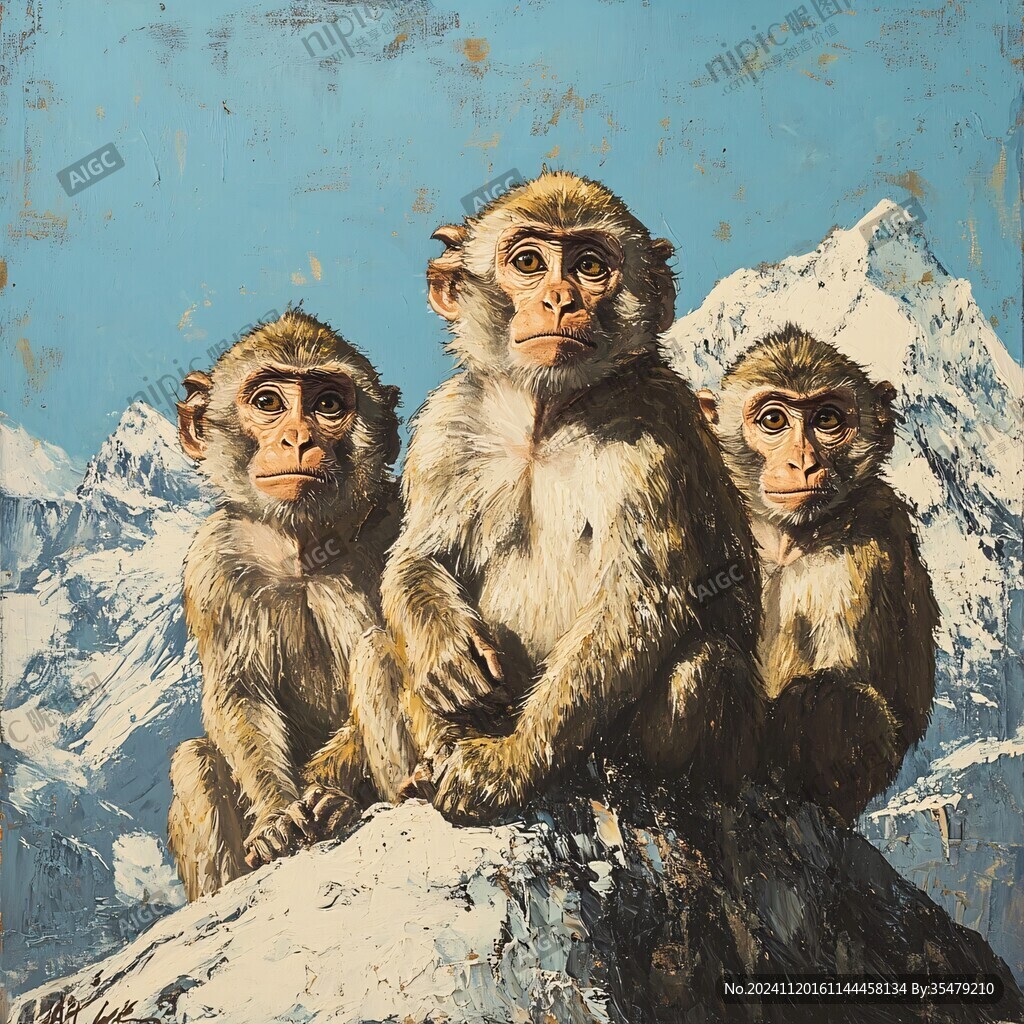 野生动物油画