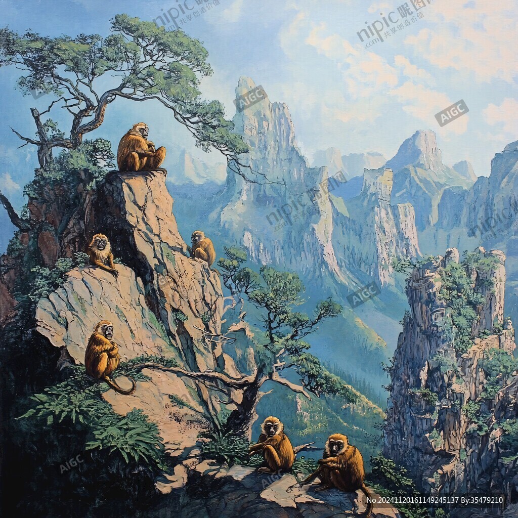 金丝猴生活场景
