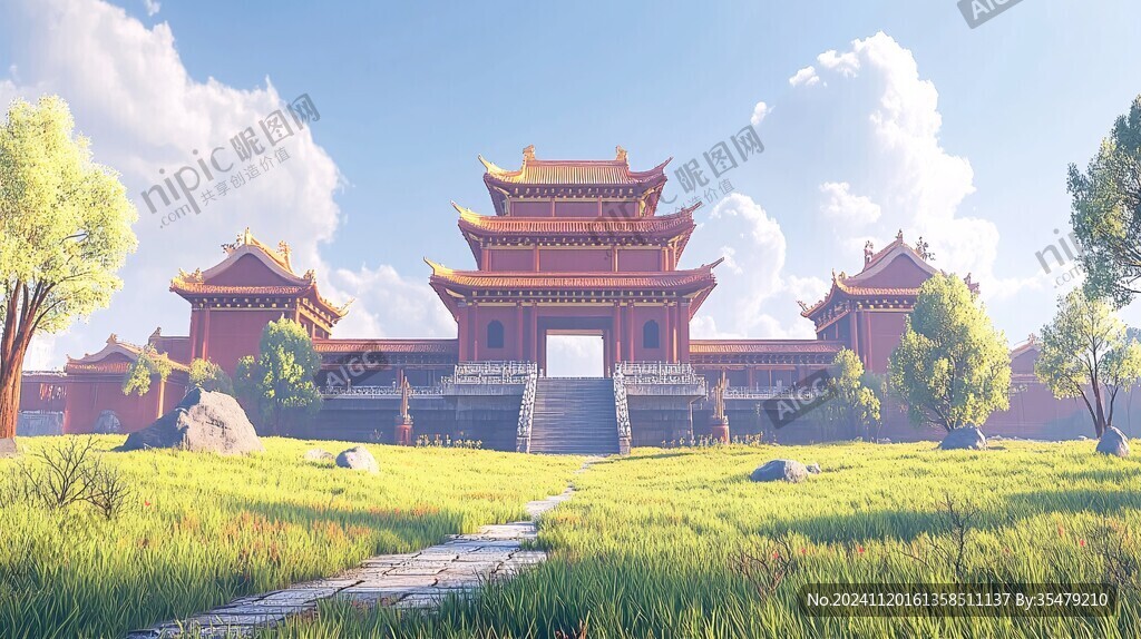 宏大寺庙场景