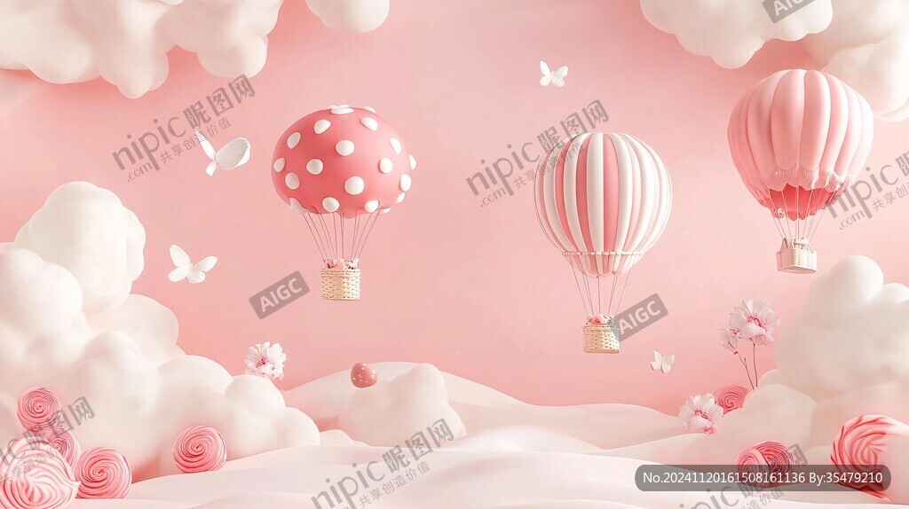 温柔粉红色立体背景