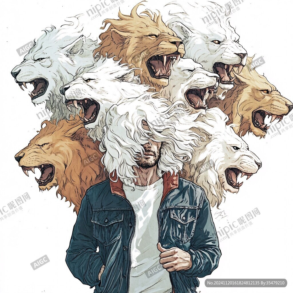 雄壮的动物插画