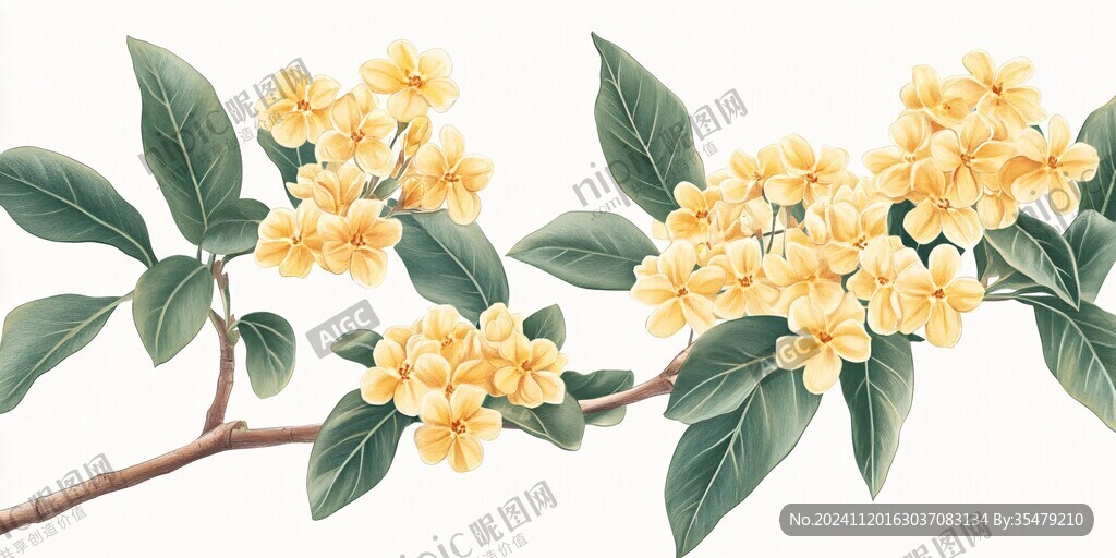 桂花插画设计