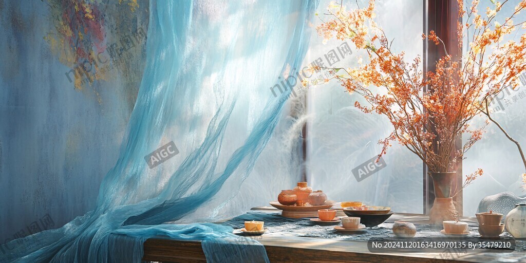 禅意纱帘