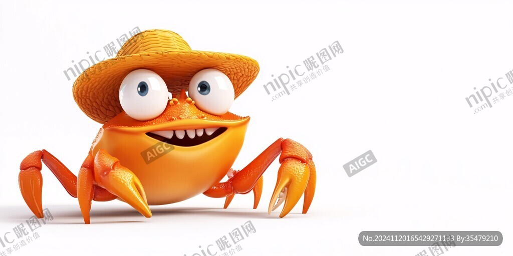 开心螃蟹形象