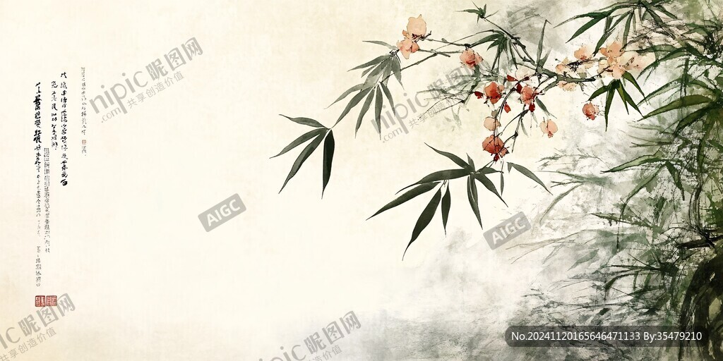 工笔夹竹桃