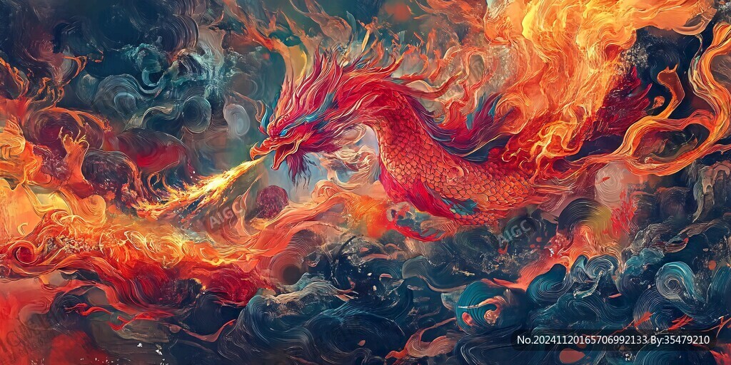 火凤凰插画