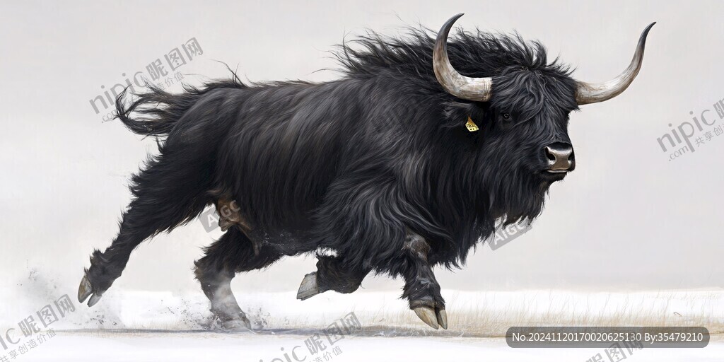 野牦牛插画
