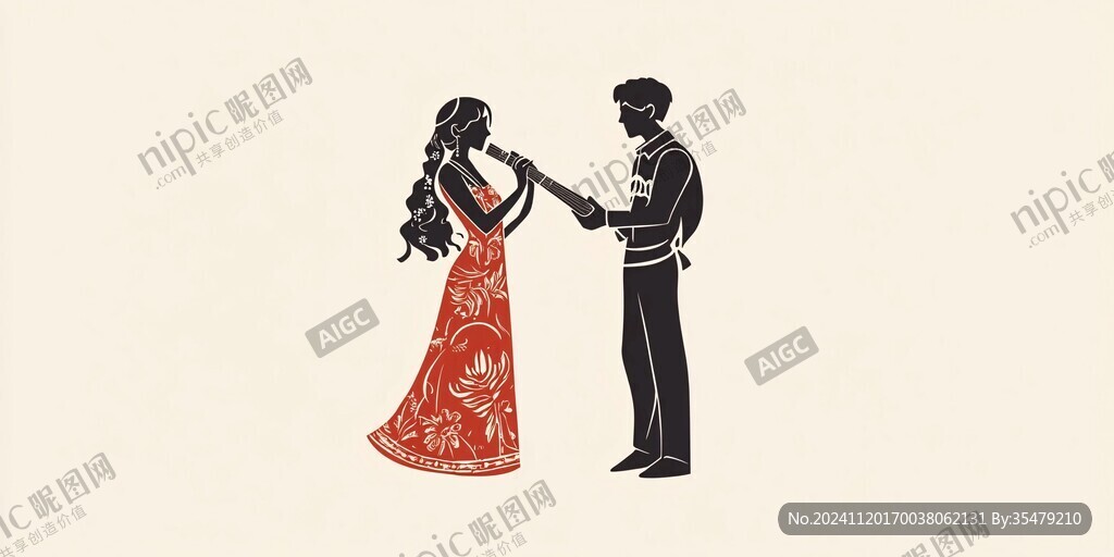 欧美风格插画婚礼