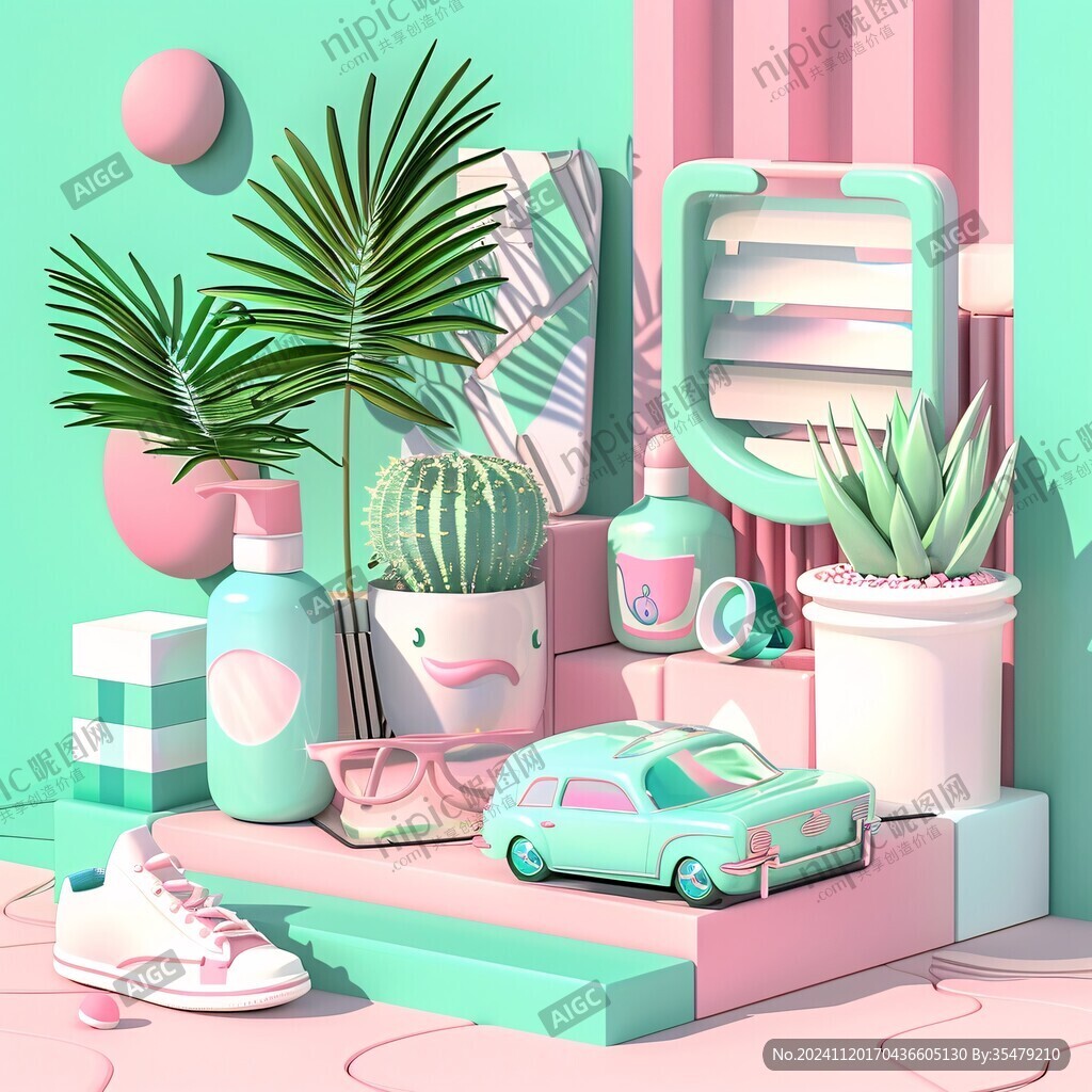 3d立体插画风格