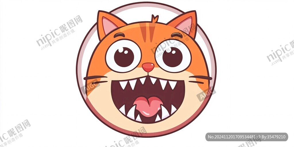 猫头卡通logo