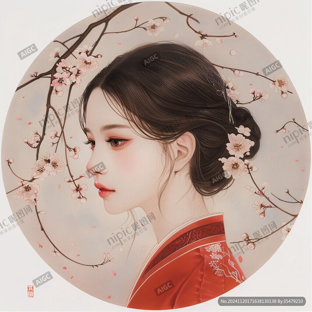 仕女图临摹