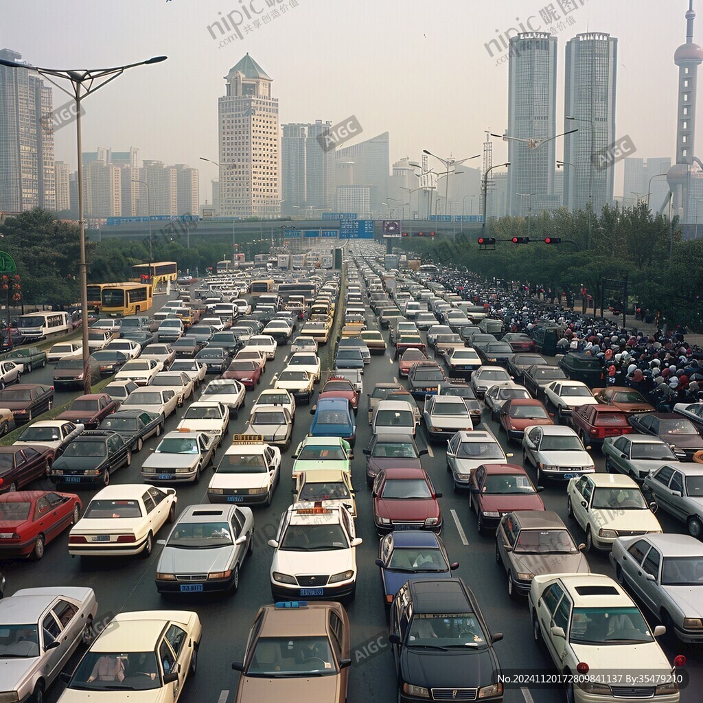 堵车景象