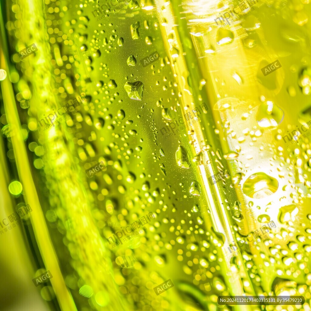 啤酒水珠特写
