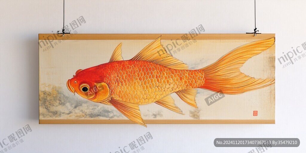 红鲤鱼手绘